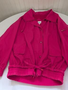 90's/00's Hot Pink Retro Y2K Windbreaker Jacket Changing Scene Size S